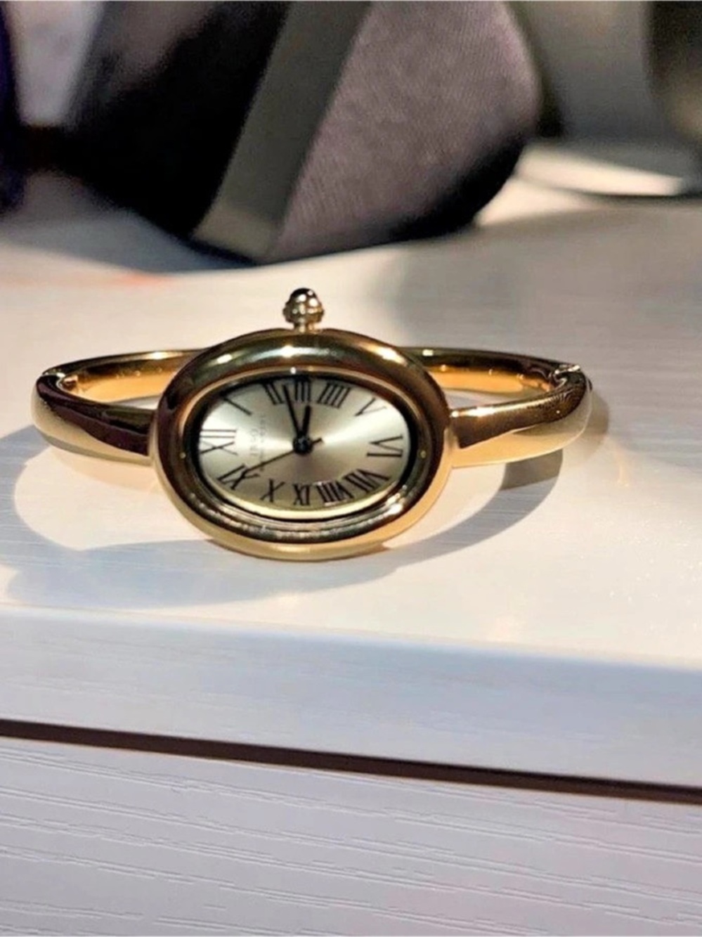 Gold-Tone Oval Watch